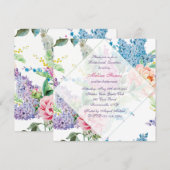Lilacs and Peonies Invitation Kaart (Voorkant / Achterkant)