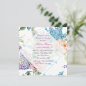 Lilacs and Peonies Invitation Kaart (Staand voorkant)