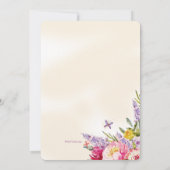 Lilacs and Peonies Luncheon Invitation Kaart (Achterkant)