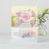 Lilacs and Rozen Vintage Wedding Directions Kaart (Staand voorkant)