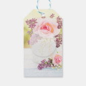 Lilacs and Rozen Vintage Wedding editable Cadeaulabel (Achterkant)