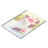 Lilacs and Rozen Vintage Wedding gastenboek Notitieboek (Linkerzijde)