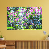 Lilacs Behind the Fountain Canvas Afdruk (Insitu (Woonkamer))