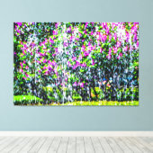 Lilacs Behind the Fountain Canvas Afdruk (Insitu (Houten vloer))