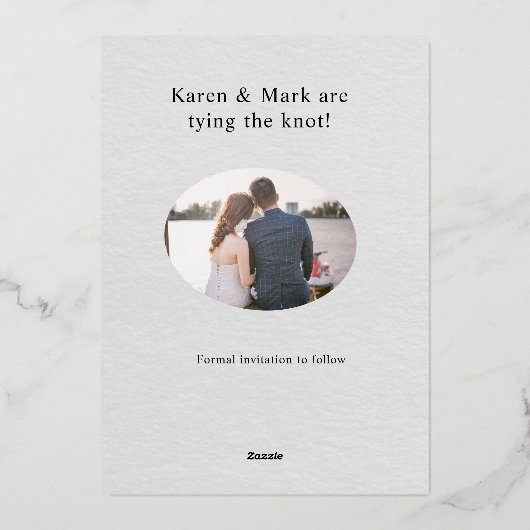 Lilacs Bloemige Save the Date  Folie Uitnodiging (Achterkant)