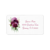 Lilacs Botanical Return Address Etiket (Voorkant)