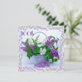 Lilacs & Diamonds 100e verjaardag Kaart (Staand voorkant)