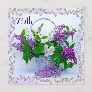 Lilacs & Diamonds 75e verjaardag Kaart
