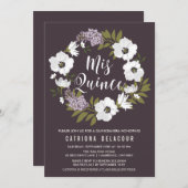 Lilacs en Anemones Bloemenkrans Quinceañera Kaart (Voorkant / Achterkant)