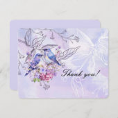 Lilacs en Bluebirds Bedankkaart (Voorkant / Achterkant)