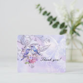 Lilacs en Bluebirds Bedankkaart (Staand voorkant)