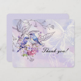Lilacs en Bluebirds Bedankkaart