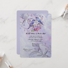 Lilacs en Bluebirds Kaart