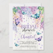 Lilacs en Butterfly | Bridal Shower-uitnodiging Kaart (Voorkant)