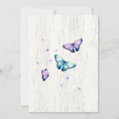 Lilacs en Butterfly | uitnodiging tot baby shower (Achterkant)