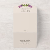 Lilacs en Cream All in One Wedding Invite_2 All In One Uitnodiging (Buitenkant)