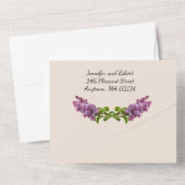 Lilacs en Cream All in One Wedding Invite_2 Uitnodiging (Achterkant)