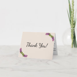 Lilacs en Cream Bedankt Card