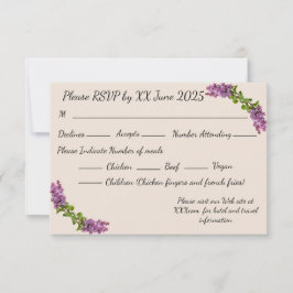 Lilacs en Cream Response Kaart_2 RSVP Kaartje
