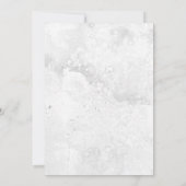 Lilacs en Heather op gemarmerd wit Save the Date (Achterkant)