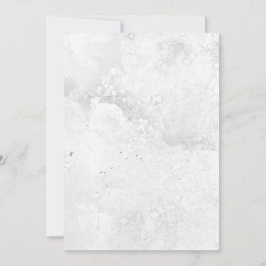 Lilacs en Heather op gemarmerd wit Save the Date (Achterkant)