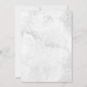 Lilacs en Heather op gemarmerde witte bruidsbrunch Kaart (Achterkant)