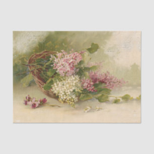 Lilacs en het Schrijven van Floral Ontkoppeling Tissuepapier