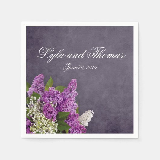 Lilacs en Lily van de vallei Servet (Voorkant)