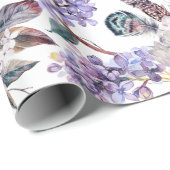 Lilacs en pioenen bloemen cadeaupapier (Rol Hoek)