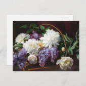 Lilacs en pioenen Floral Art Briefkaart (Voorkant / Achterkant)