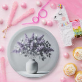 Lilacs en Silver Leaf Boeket Papieren Bordje (Feest)