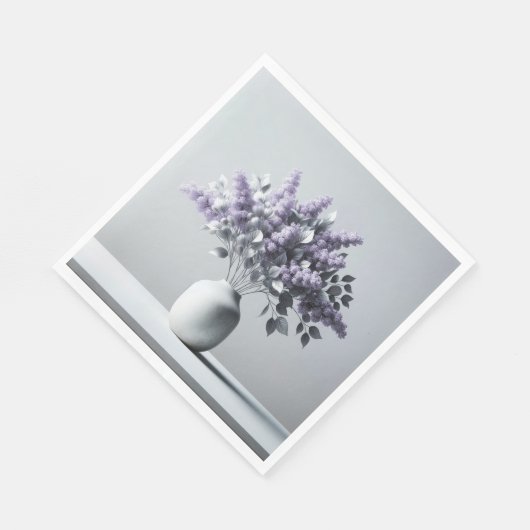 Lilacs en Silver Leaf Boeket Servet (Hoek)