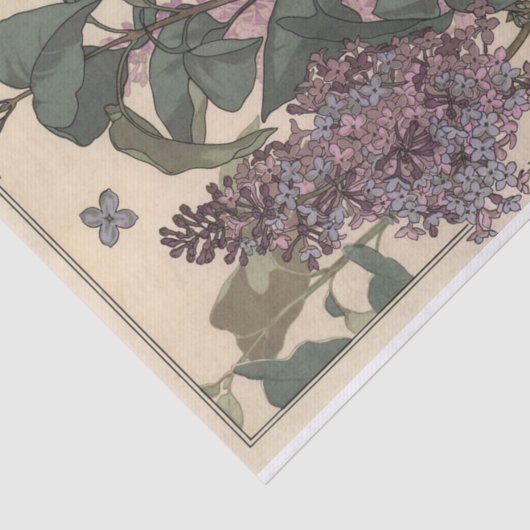 Lilacs, Eugene Grasset Botany reeks Tissuepapier (Detail)