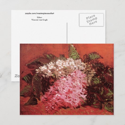Lilacs (F286b) Van Gogh Fine Art Briefkaart (Voorkant / Achterkant)