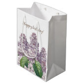  lilacs floral gift tas medium cadeauzakje (Voorkant Gekanteld)