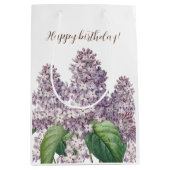  lilacs floral gift tas medium cadeauzakje (Voorkant)
