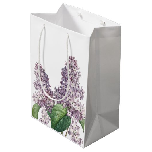  lilacs floral gift tas medium cadeauzakje (Achterkant Gekanteld)