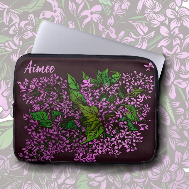 Lilacs Floral Laptop Sleeve (Creator heeft geüpload)