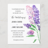 Lilacs Floral Waterverf Rustic Elegant Wedding (Voorkant)