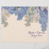  Lilacs Folded Wedding Programme (Voorkant)