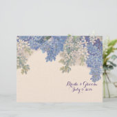  Lilacs Folded Wedding Programme (Staand voorkant)