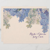  Lilacs Folded Wedding Programme (Voorkant / Achterkant)