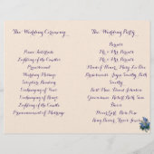  Lilacs Folded Wedding Programme (Achterkant)