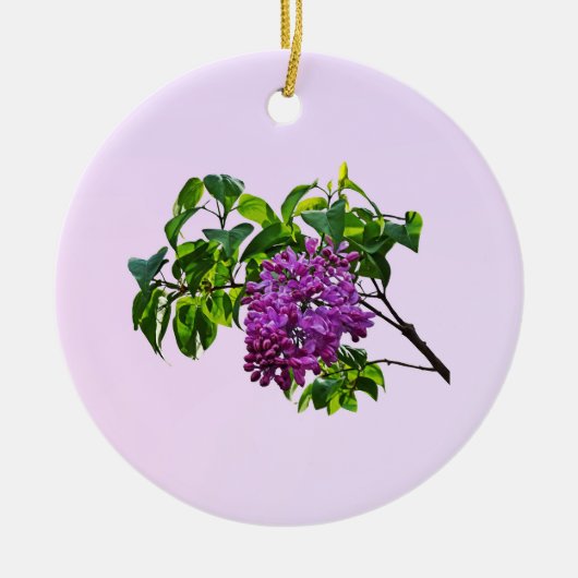 Lilacs gaat net open keramisch ornament (Voorkant)