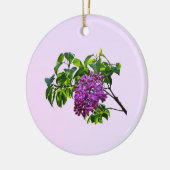 Lilacs gaat net open keramisch ornament (Links)
