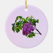 Lilacs gaat net open keramisch ornament (Achterkant)