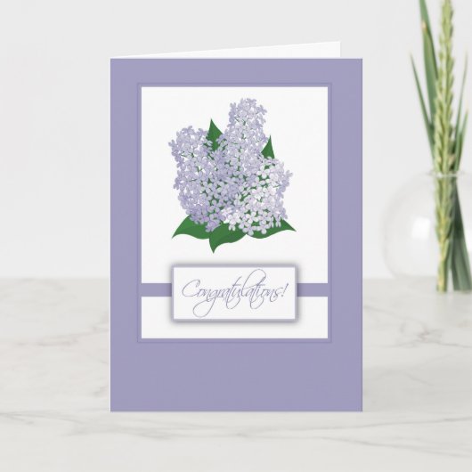 Lilacs gefeliciteerd kaart (Voorkant)