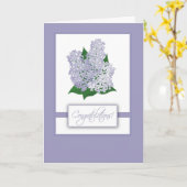 Lilacs gefeliciteerd kaart (Gele Bloem)