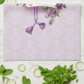  Lilacs gepersonaliseerde keukenhanddoek (Gevouwen)
