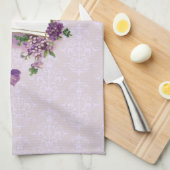  Lilacs gepersonaliseerde keukenhanddoek (Quarter Fold)